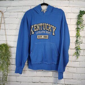 THR SQUARE BLUE KENTUCKY WILDCAT ATHLETIC DEPT UNISEX HOODIE, SIZE SMALL